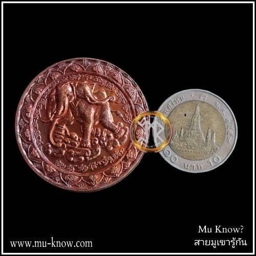 เหรียญมหาช้างเอราวัณเรียกทรัพย์ ครูบากฤษณะ สำนักสงฆ์ป่าเวฬุวัณ จ.นครราชสีมา ปี 2549 - Image 3