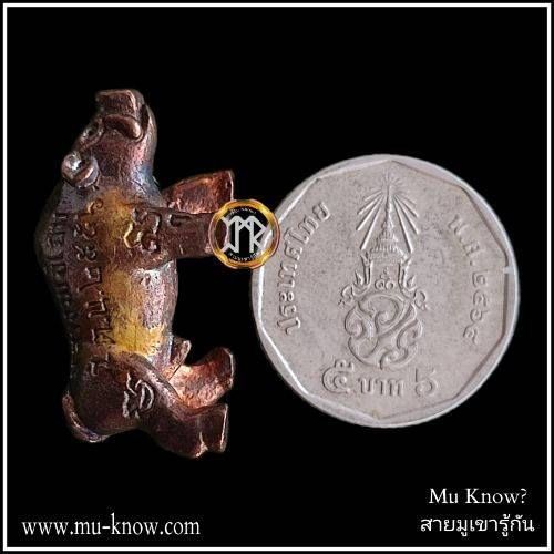 พญาหมูเจ้าทรัพย์เนื้อชนวนรุ่นแรก หลวงพ่อโฉม วัดตำหนัก จ.ปทุมธานี ปี 2556 - Image 3