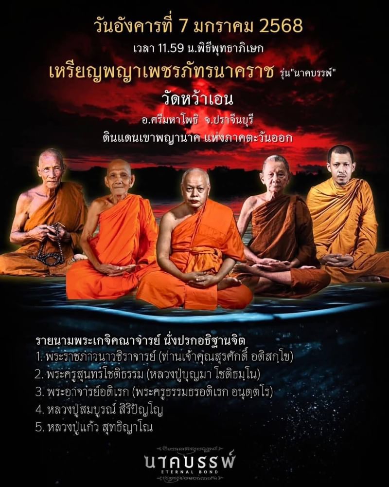 เหรียญพญาเพชรภัทรนาคราชรุ่น "นาคบรรพ์" เนื้อชนวนมวลสาร ปี 2568 - Image 11