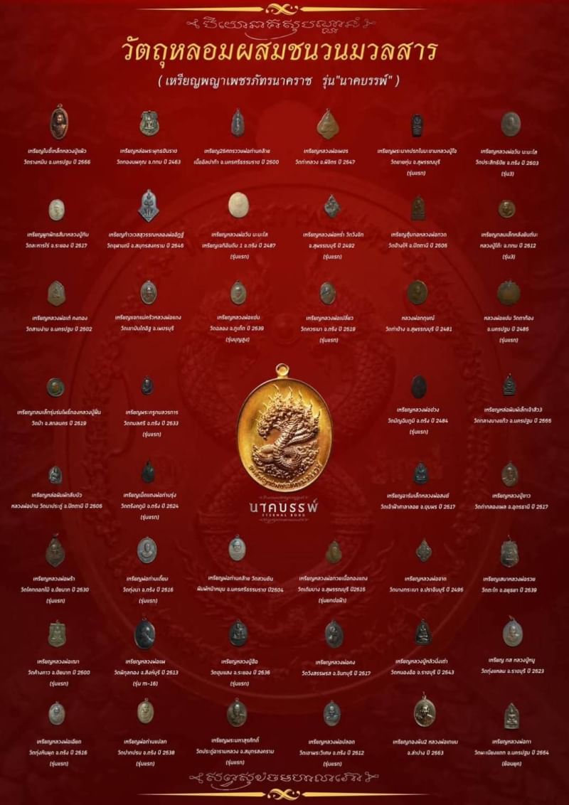 เหรียญพญาเพชรภัทรนาคราชรุ่น "นาคบรรพ์" เนื้อชนวนมวลสาร ปี 2568 - Image 10