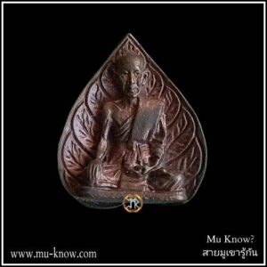 เหรียญหล่อใบโพธิ์พิมพ์หลวงปู่ศุข รุ่นแรก หลวงปู่นะ วัดหนองบัว ปี 2535