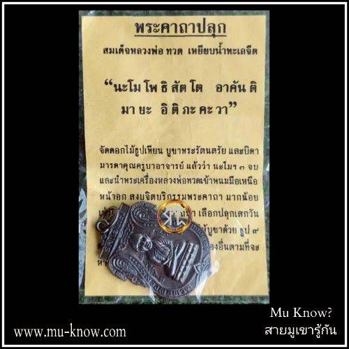 เหรียญเสมาหลวงปู่ทวด "หัวโต" รุ่นเลื่อนสมณศักดิ์ หลวงพ่อหวล วัดพุทไธศวรรย์ เนื้อทองแดงชนวน ปี 2552 - Image 4